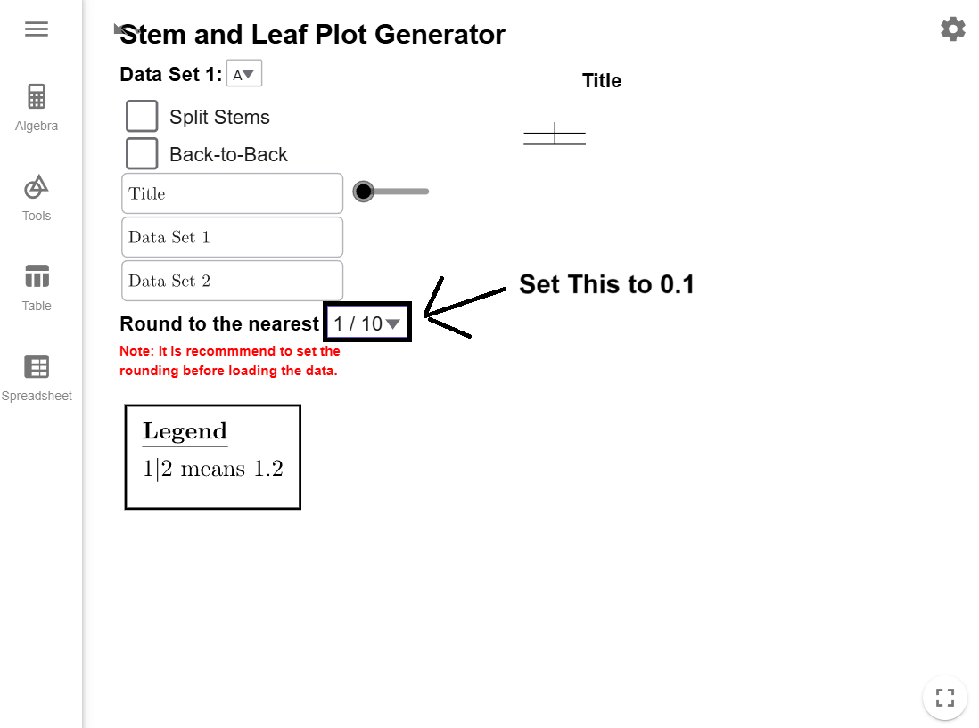 The rounding set to 0.1.
